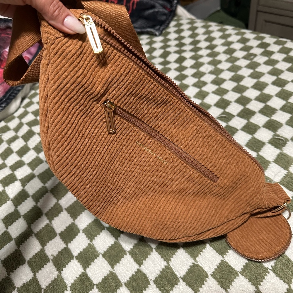 Brown Corduroy Men's Bag